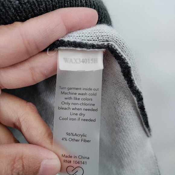 Calla Effortless Knit Mock Neck High Low Hem Slim Fit Sweater Large Women Black - Picture 5 of 9